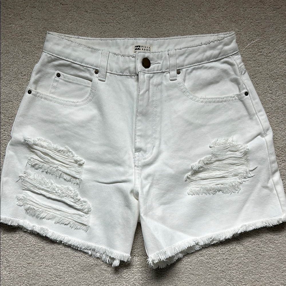 Billabong White High Waist Women Shorts